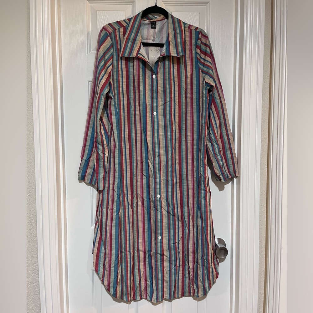 Striped Colorful Button Down Top